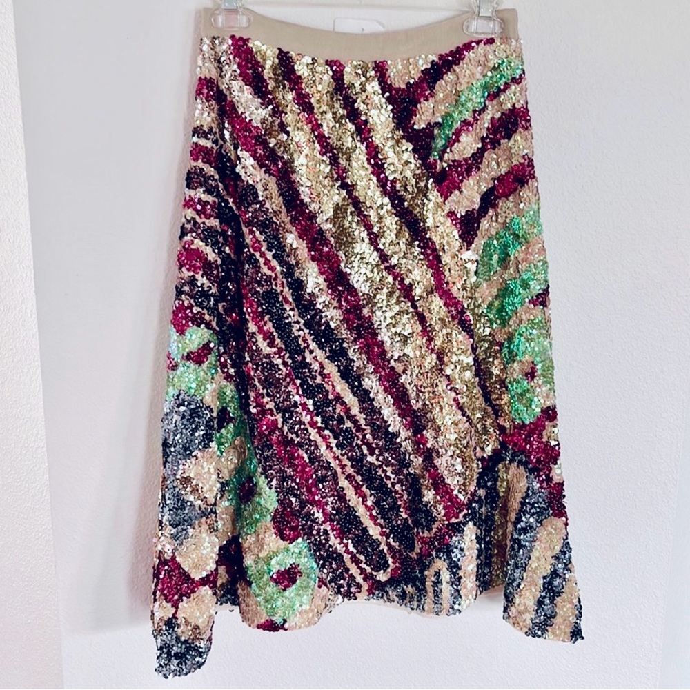 J. Crew Collection SAMPLE abstract sequin skirt